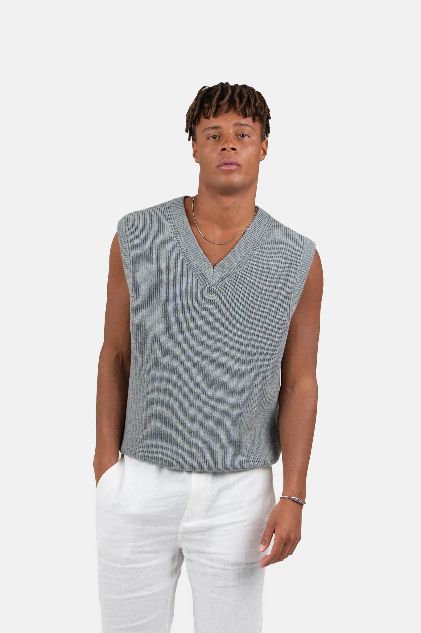 Strikvest Grå | Skagen-clothing.dk